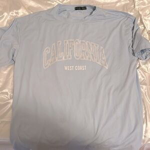 A baby blue California west coast shirt